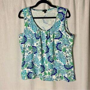 Talbots Sleeveless Floral Blouse Size Large